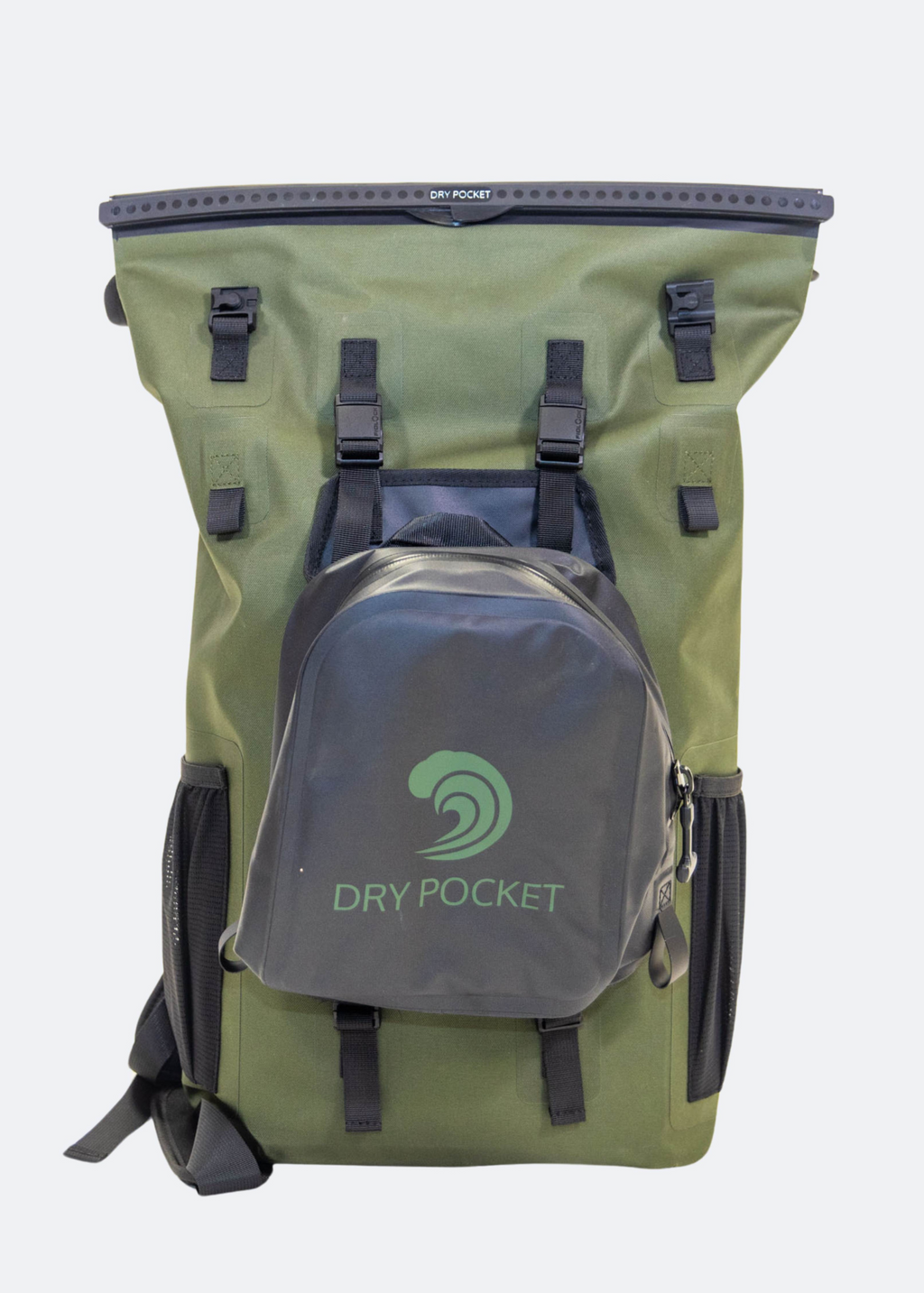 Waterproof Floating Backpack Dry Bag with Shell Bag | Green