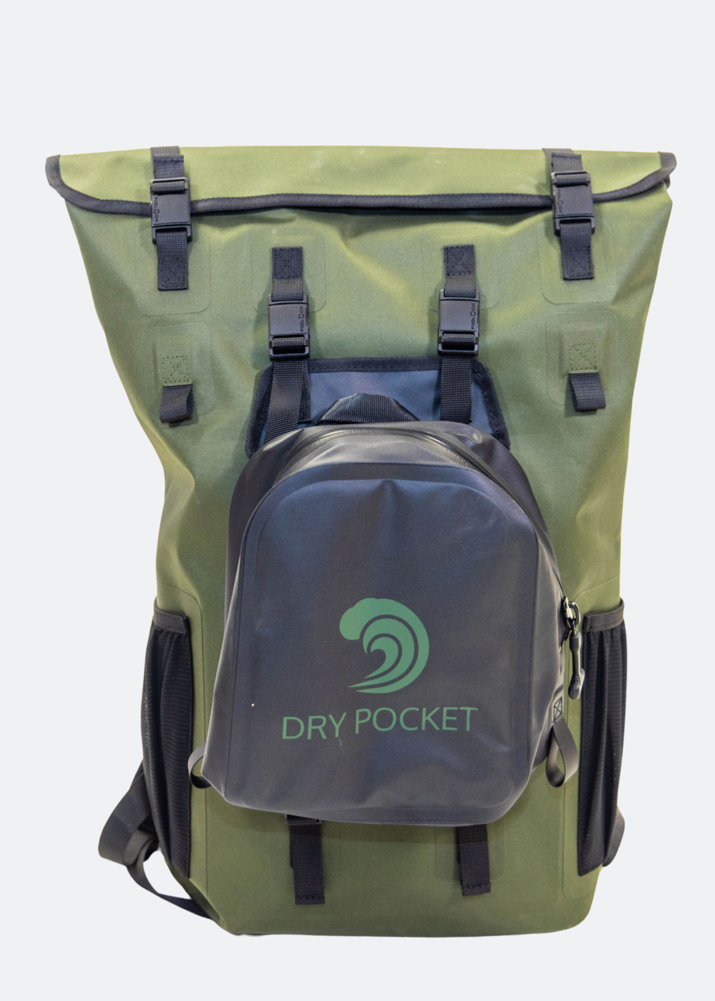Waterproof Floating Backpack Dry Bag with Shell Bag | Green