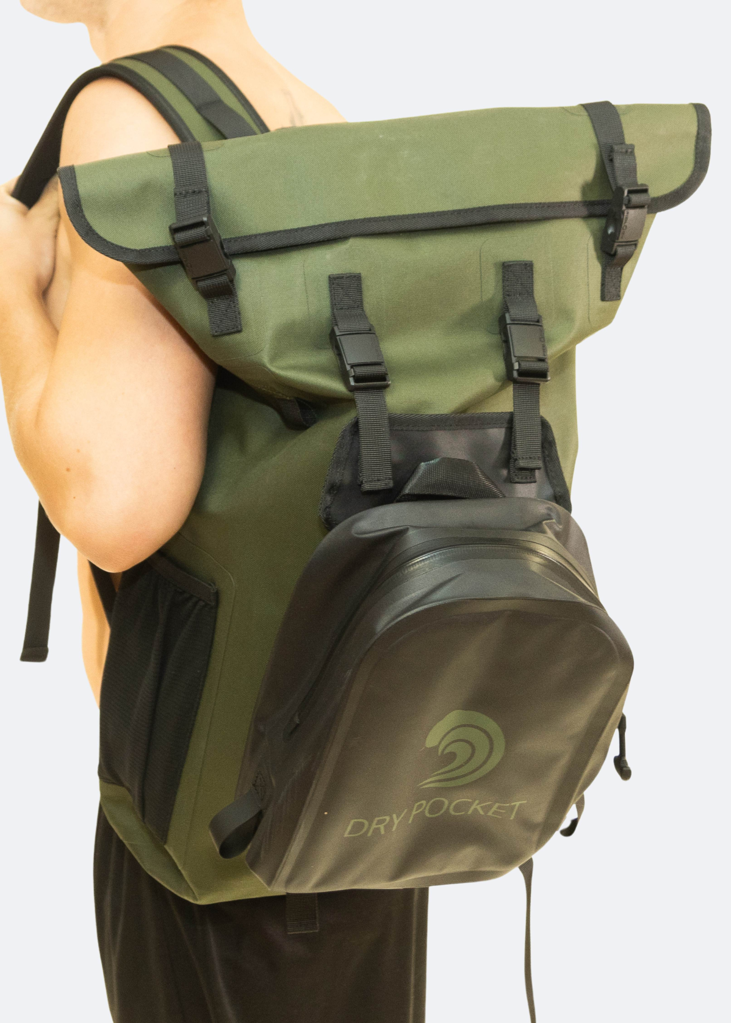 Waterproof Floating Backpack Dry Bag with Shell Bag | Green