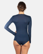 EGI Exclusive Collections Women's Merino Wool Blend Lace-Trimmed Long Sleeves T-Shirt