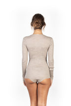 EGI Exclusive Collections Women's Merino Wool Blend Lace-Trimmed Long Sleeves T-Shirt