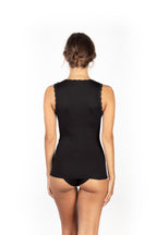 EGI Exclusive Women's Merino Wool Blend Lace-Trimmed Tank Top 309