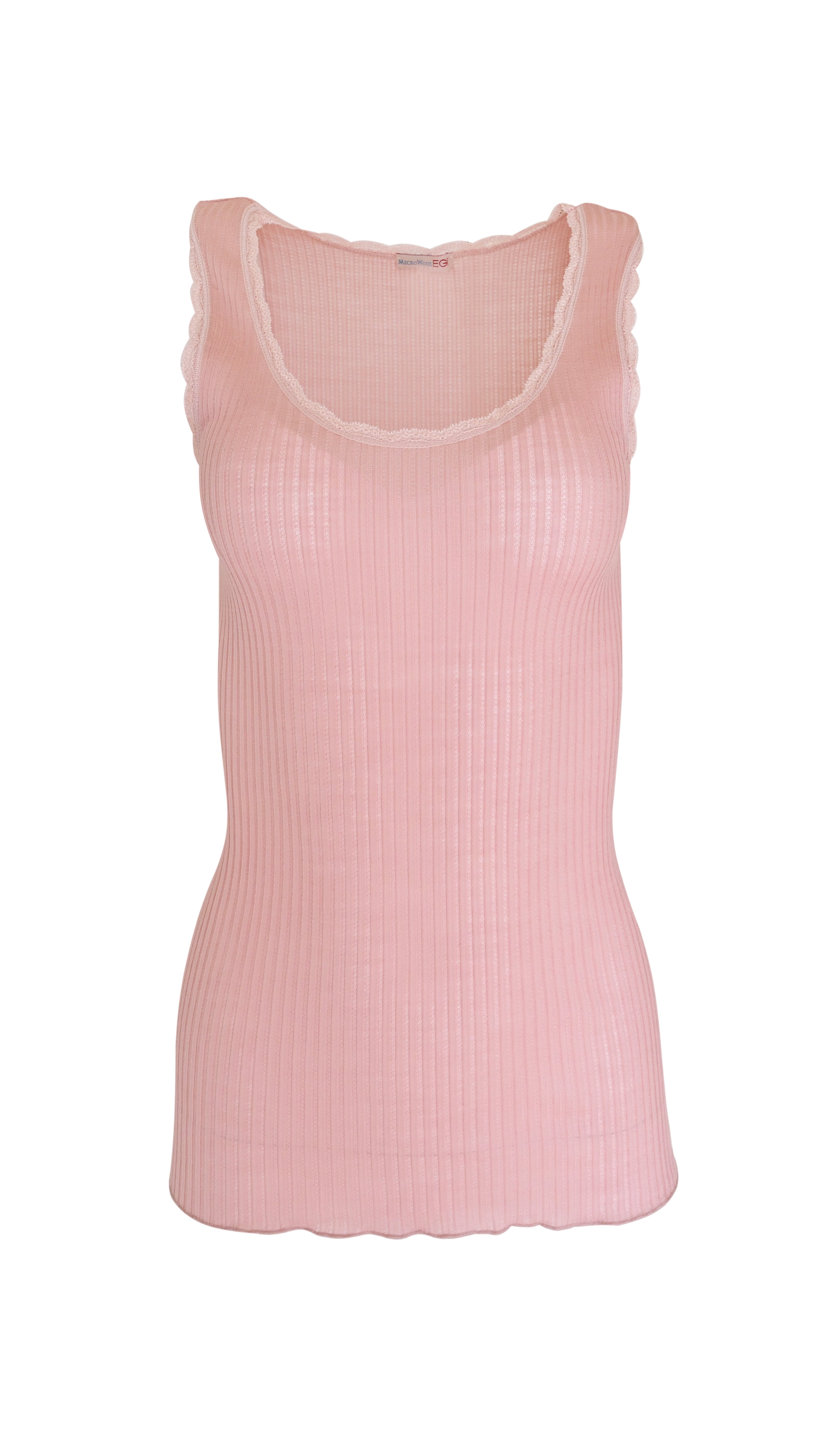 EGI Exclusive Women's Merino Wool Blend Lace-Trimmed Tank Top 309