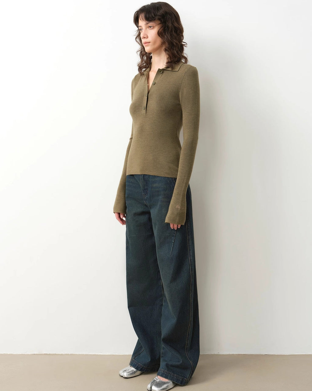‘Effortless Knit’ 30-Count Merino Wool Polo Neck Sweater