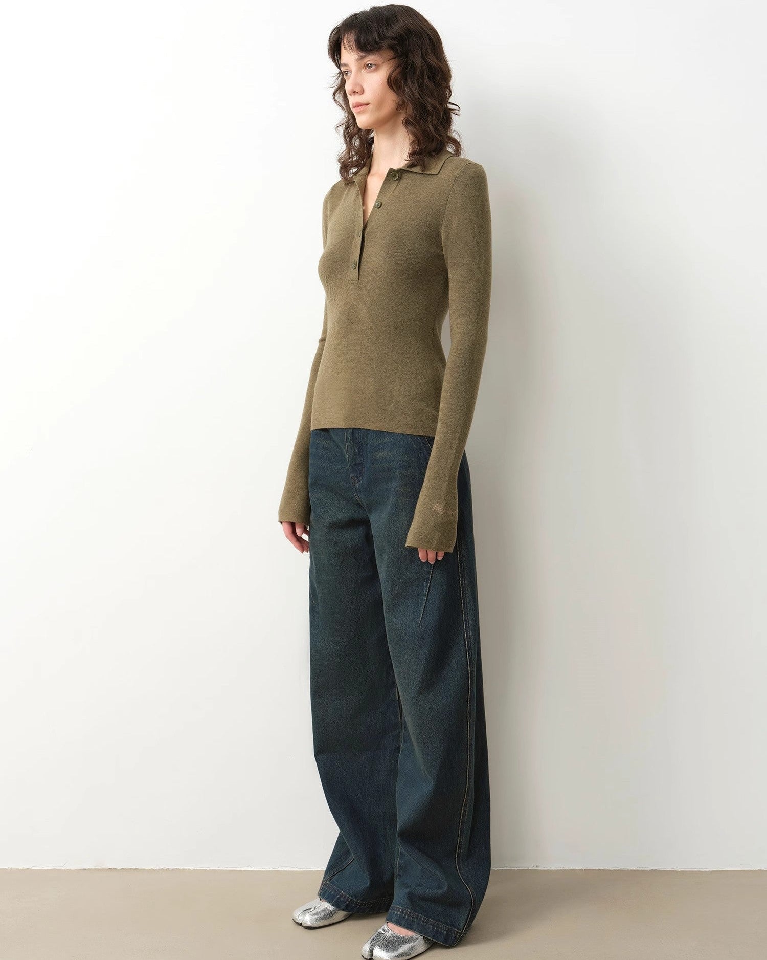 ‘Effortless Knit’ 30-Count Merino Wool Polo Neck Sweater