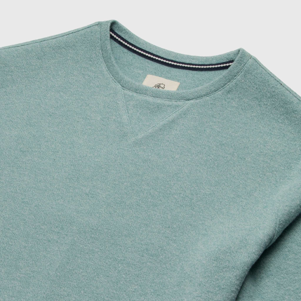 Butch Cashmist Crewneck | Aqua Heather