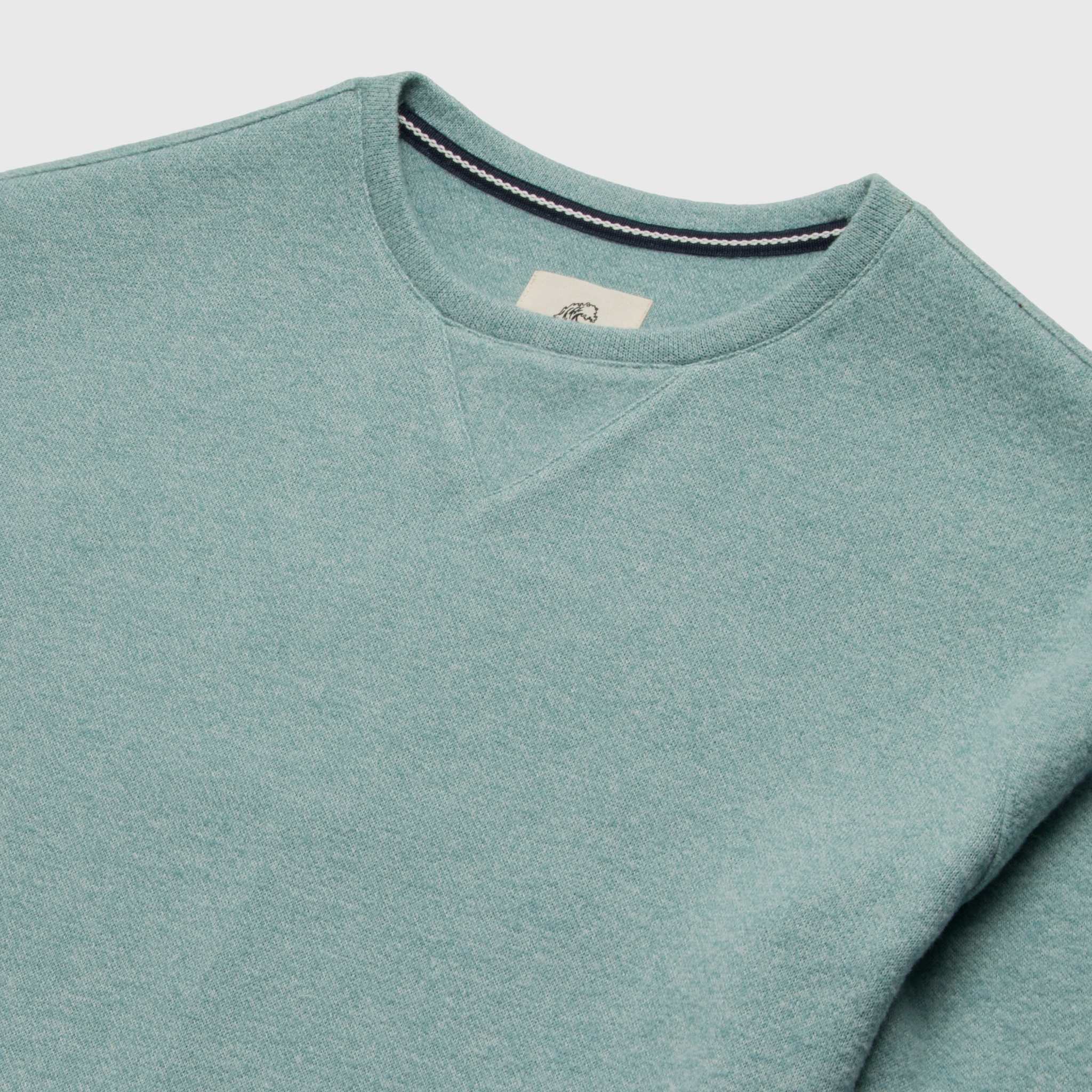 Butch Cashmist Crewneck | Aqua Heather