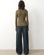 ‘Effortless Knit’ 30-Count Merino Wool Polo Neck Sweater