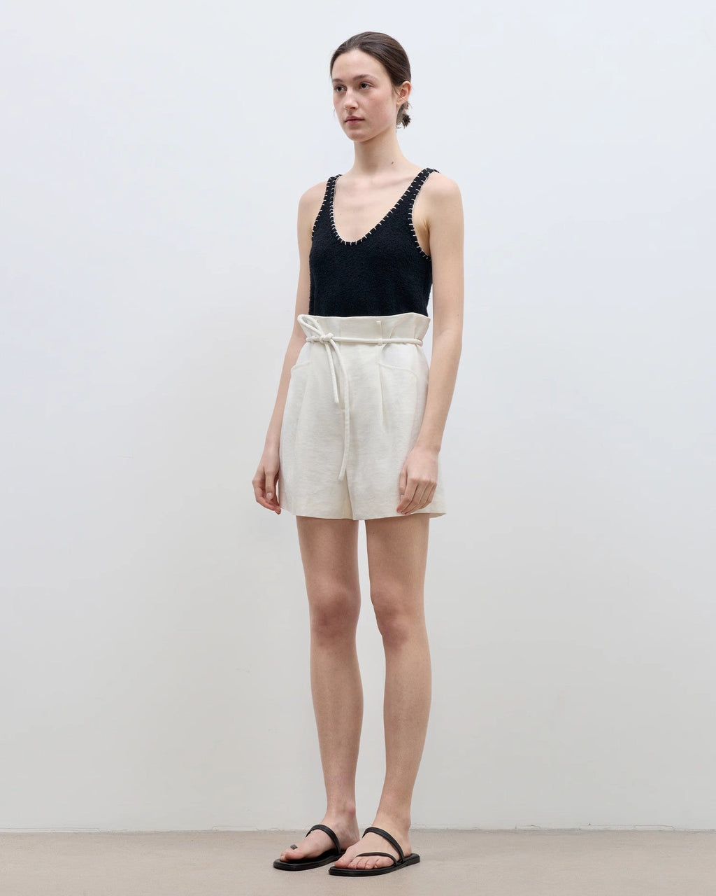 'Jungle Fantasy' Flower Bud Drawstring High Waist Shorts Women