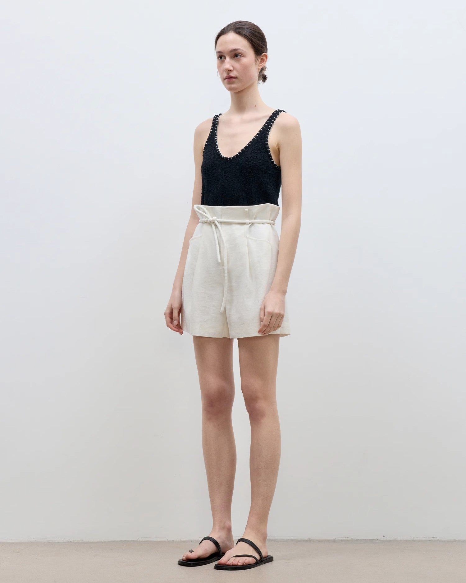 'Jungle Fantasy' Flower Bud Drawstring High Waist Shorts Women