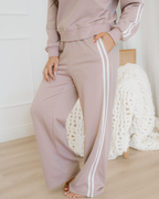 Varsity Pullover & Wide Leg Pants (2 pcs) Outfit