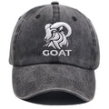 GOAT Ram Embroidered Vintage Washed Baseball Cap