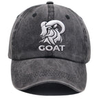 GOAT Ram Embroidered Vintage Washed Baseball Cap
