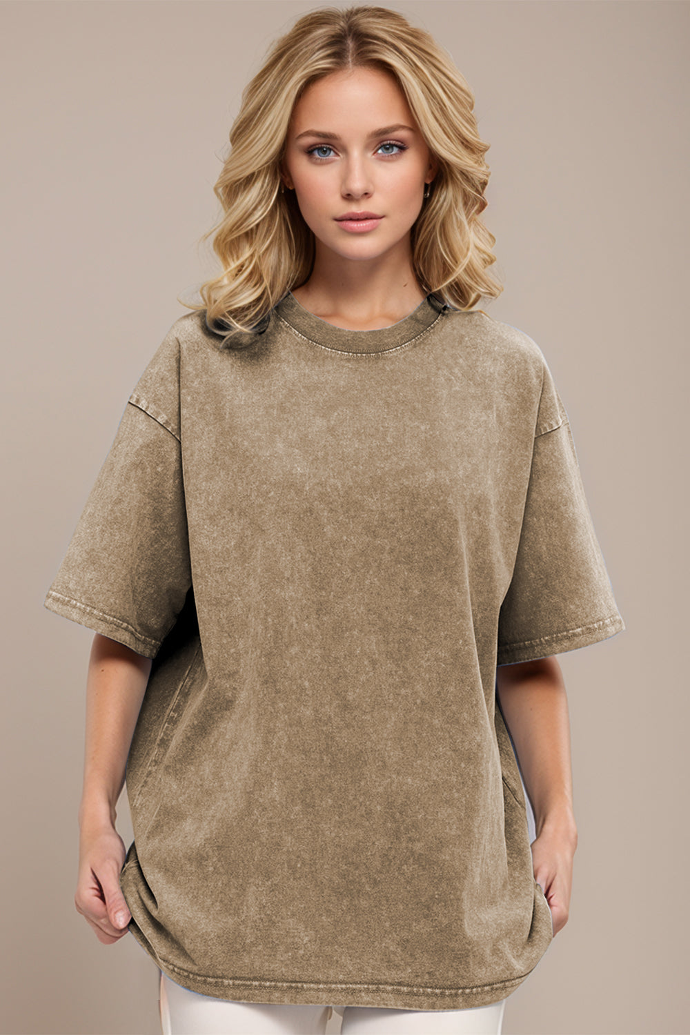 Washed 1/2 Sleeve T-Shirt