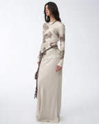 Retro Bias-Cut Linen Blended Straight Fishtail Maxi Skirt ‘Light and Breezy’