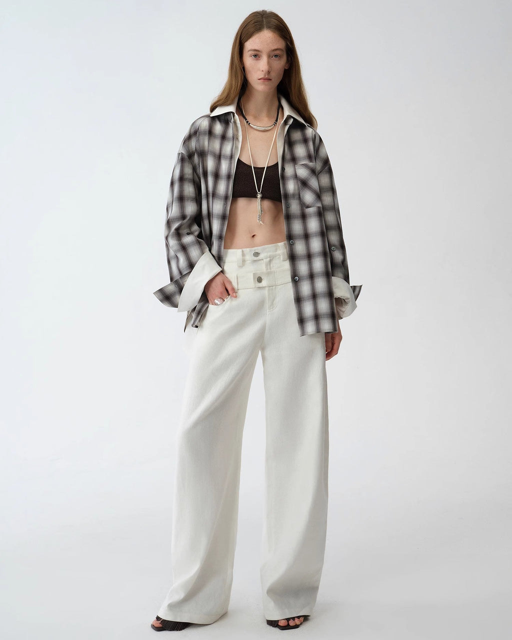 Old Money Style Linen Cut Scimitar Pants ‘Weiss Love Letter’