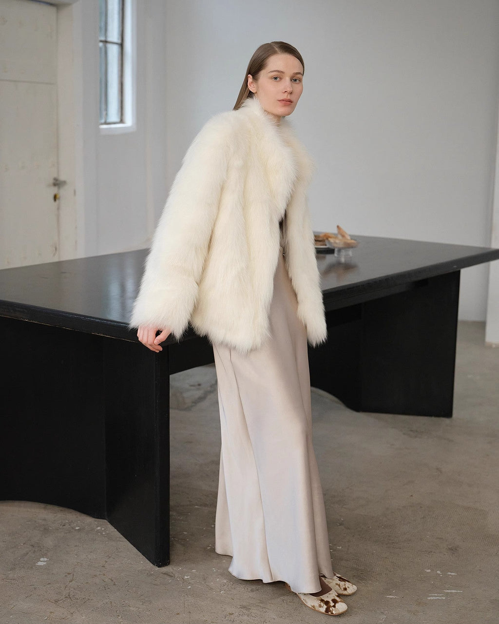 'Long Nocturne' Fox Fur Retro Short Coat