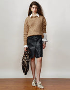 FF×JW Classic Mohair Pullover Sweater with Textured Knit
