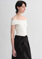 Mulberry Silk Blended One-Shoulder Strapless Summer Top