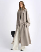 ‘Desert Heart’ Original Wool Peaked Lapel Drawstring Coat