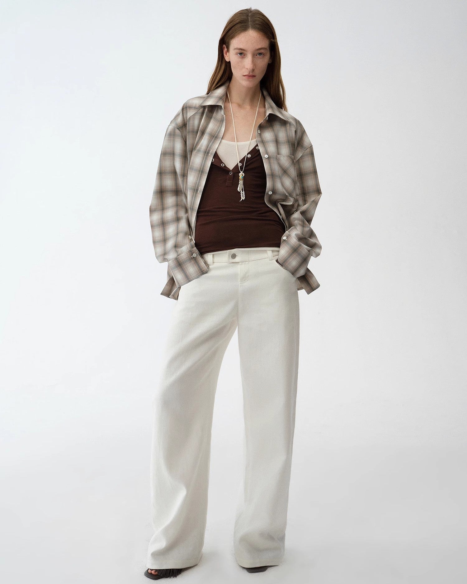 Old Money Style Linen Cut Scimitar Pants ‘Weiss Love Letter’