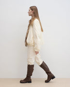Fireladyfur Contrasting Fox Fur Collar Down Jacket 'Day and Night Rider'