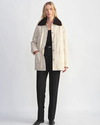 Fireladyfur Women's Goose Down Detroit Jacket with Merino Wool Collar