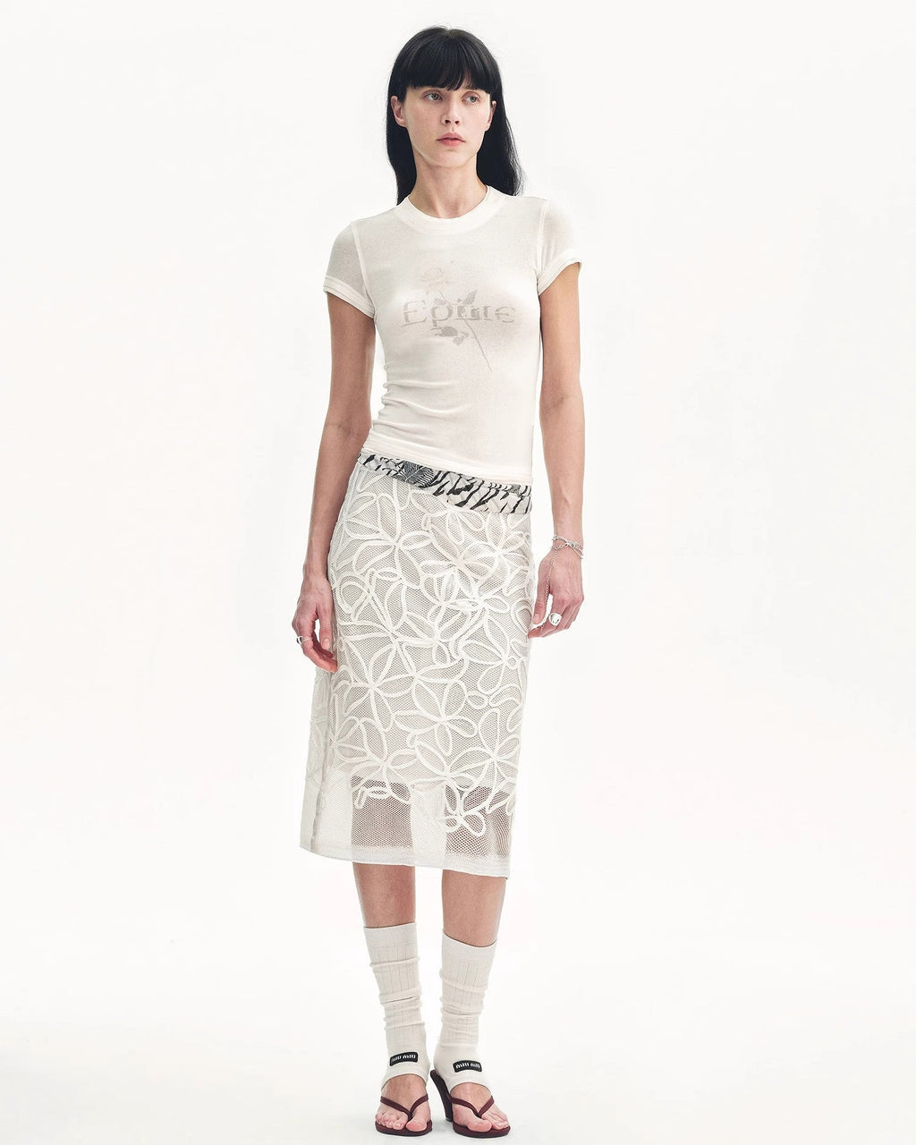 Tencel Acetate Slim Fit T-Shirt "Memory Navigation"
