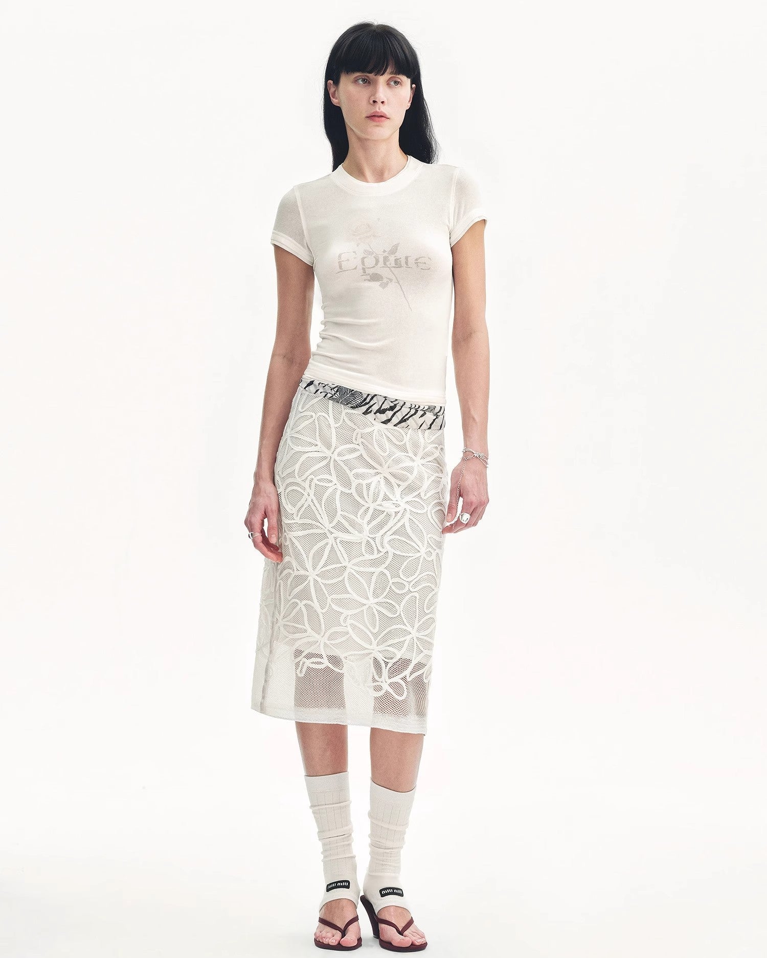 Tencel Acetate Slim Fit T-Shirt "Memory Navigation"