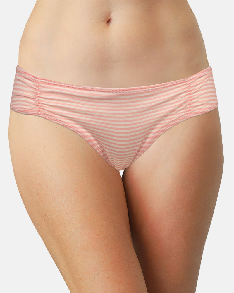 Pretty Pink Striped Modal Thong