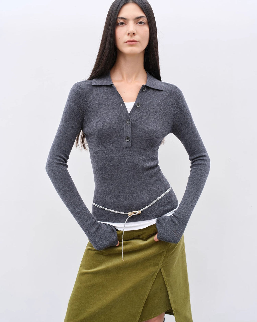 ‘Effortless Knit’ 30-Count Merino Wool Polo Neck Sweater