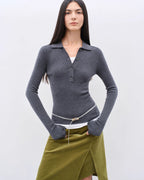 ‘Effortless Knit’ 30-Count Merino Wool Polo Neck Sweater