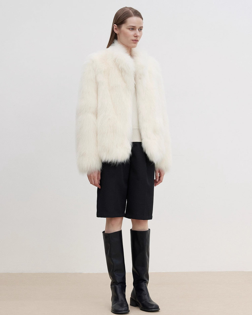 'Long Nocturne' Fox Fur Retro Short Coat