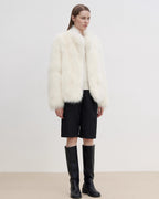 'Long Nocturne' Fox Fur Retro Short Coat