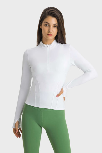 Half Zip Long Sleeve Sports Top