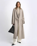 ‘Desert Heart’ Original Wool Peaked Lapel Drawstring Coat