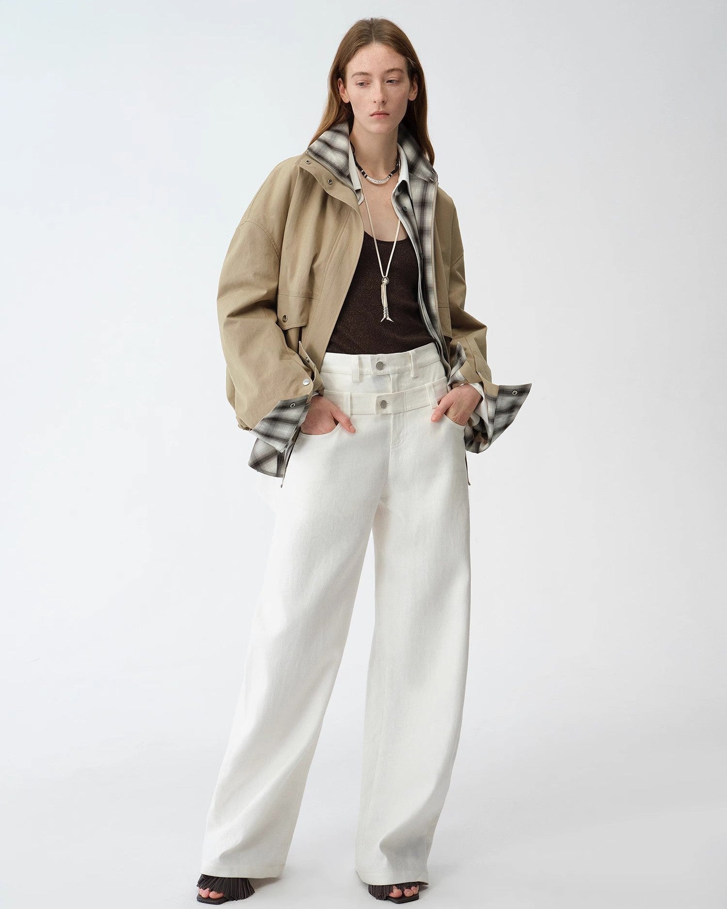 Old Money Style Linen Cut Scimitar Pants ‘Weiss Love Letter’