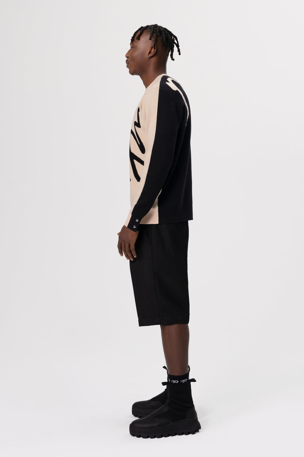 Jacquard Fine Knit Sweater