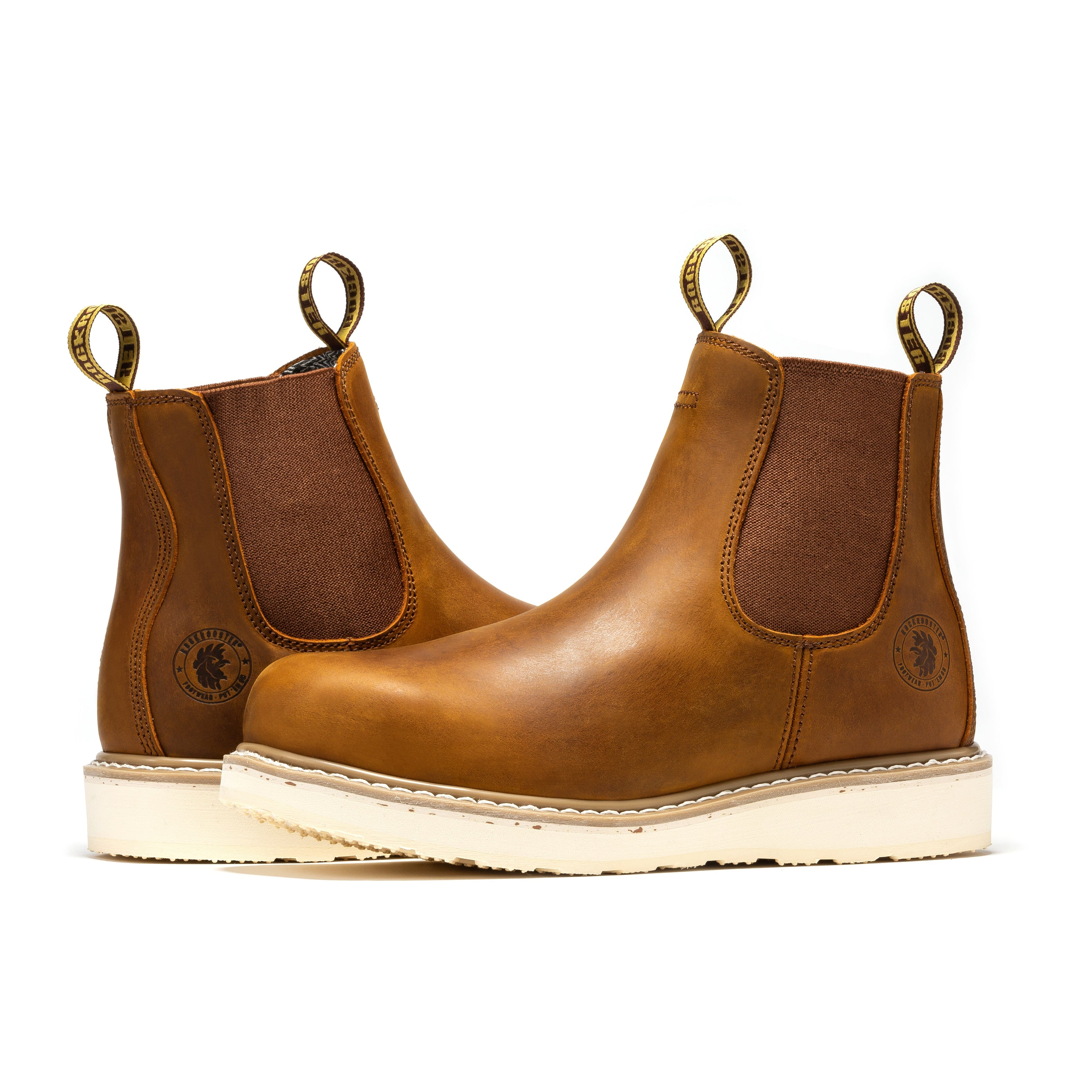 ROCKROOSTER Capitola Men's 6" Brown Wedge Work Boots | SAP102