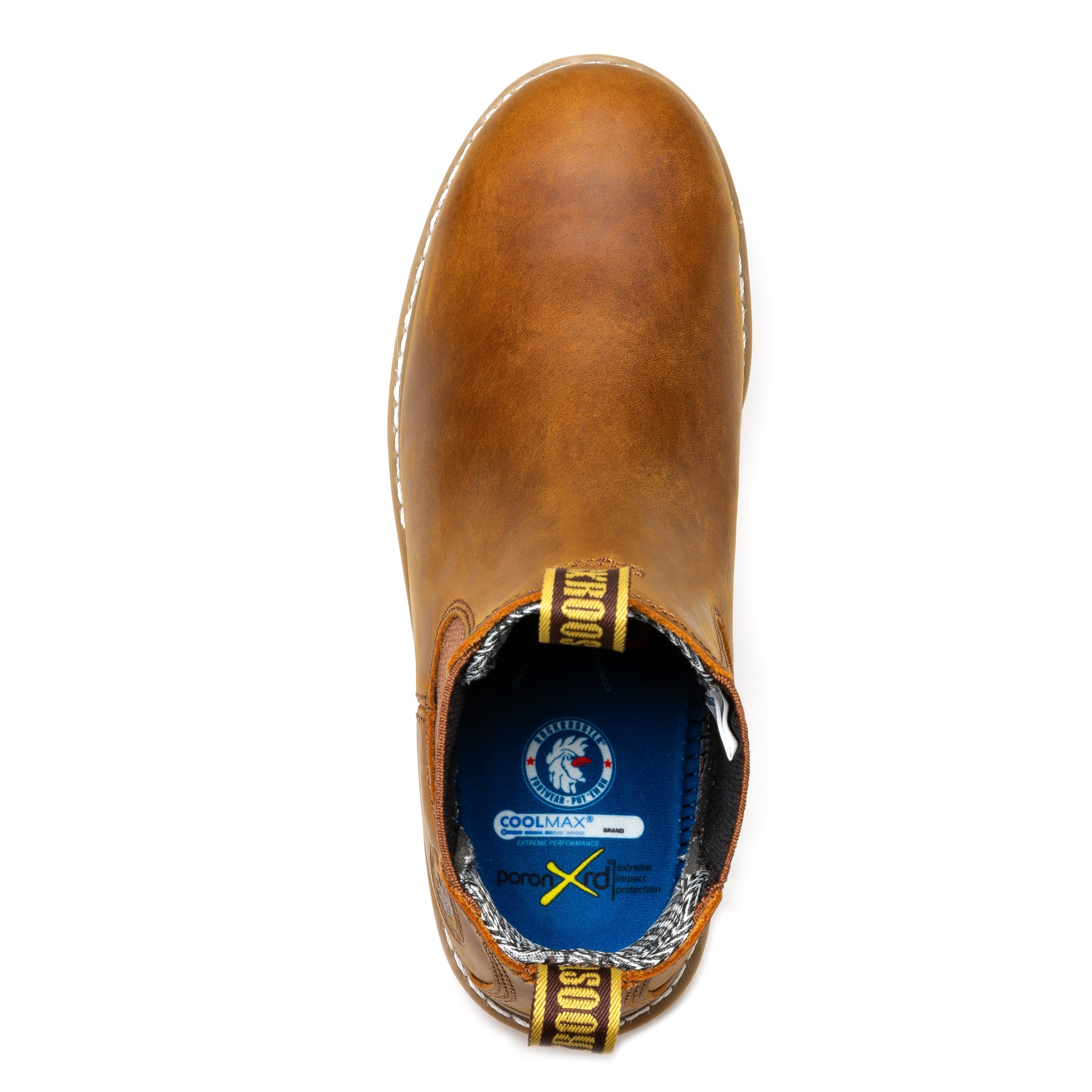 ROCKROOSTER Capitola Men's 6" Brown Wedge Work Boots | SAP102