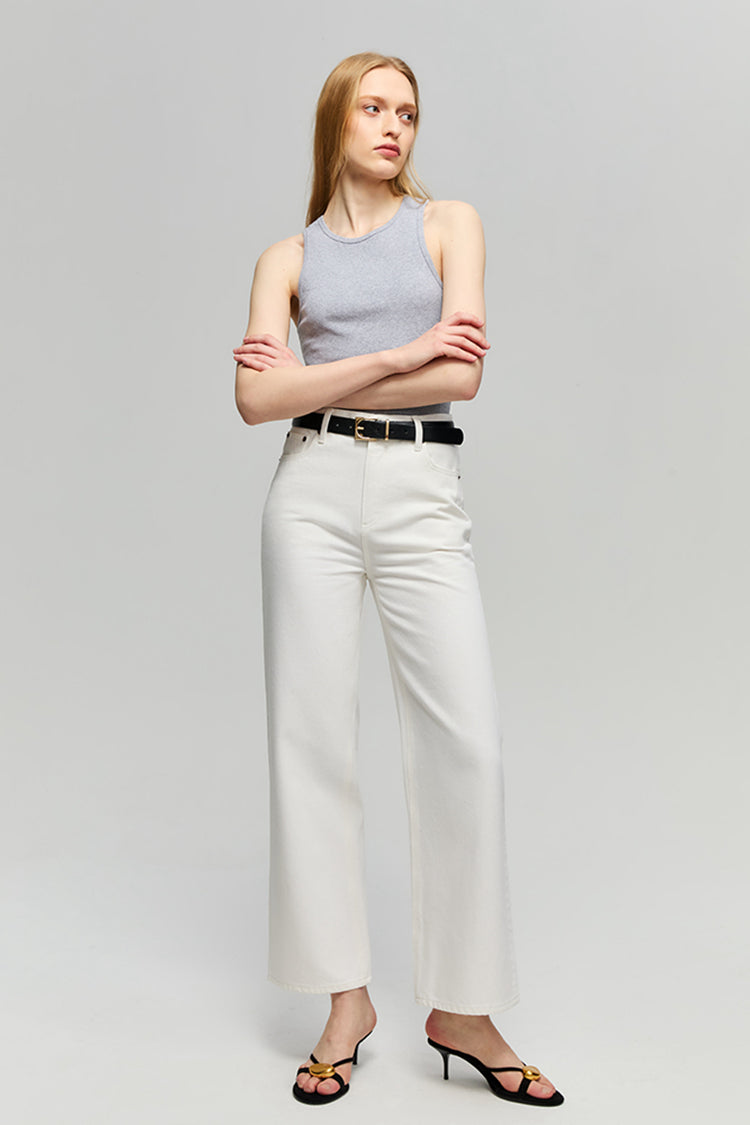 The Cityer Crop Wide Jeans | HJ009