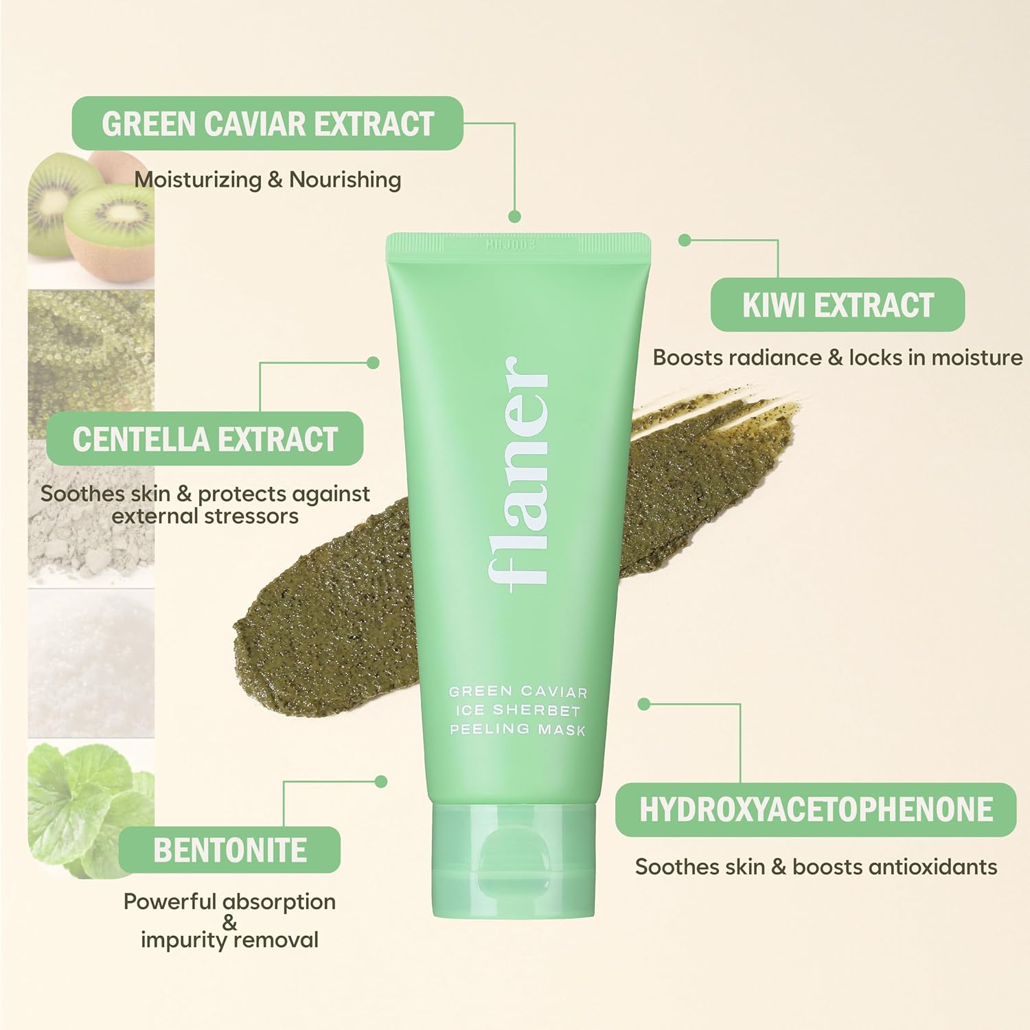 Flaner Green Caviar Peeling Mask | 100g