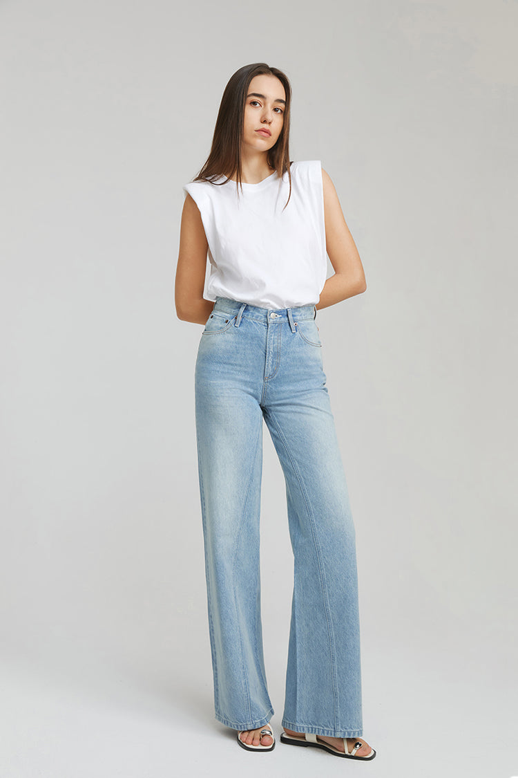 Angeles High Rise Baggy Jeans | HJ103