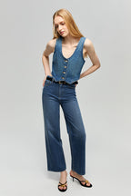 Blue Horizon Denim Vest | HJ903