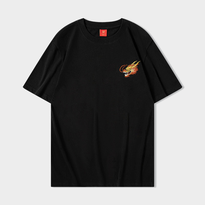 KH866 Golden Dragon Embroidery Tee