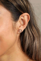 Flower Shape 925 Sterling Silver Stud Earrings