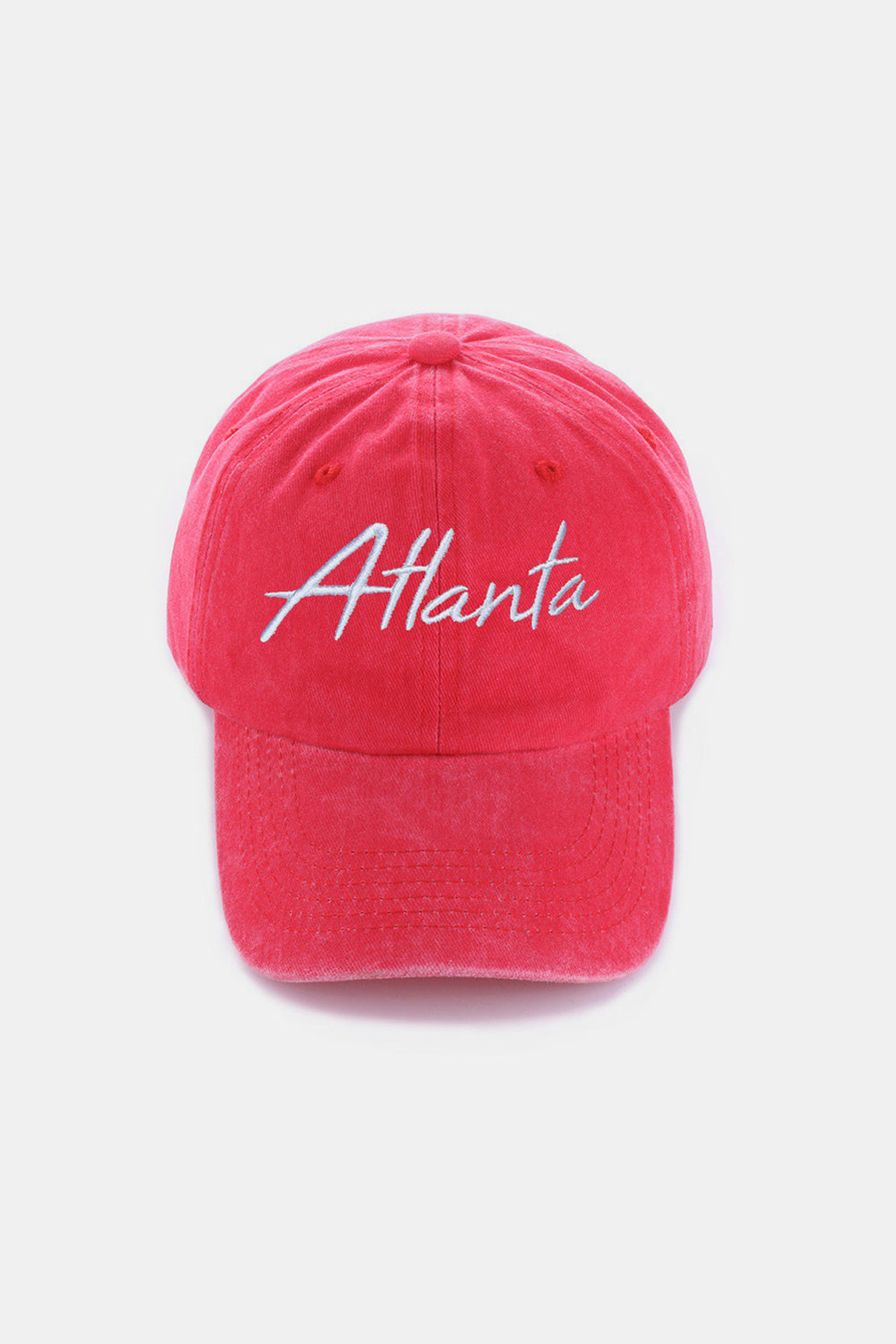 Atlanta Embroidered Washed Baseball Cap