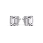 Emerald Cut Diamond Stud Earrings