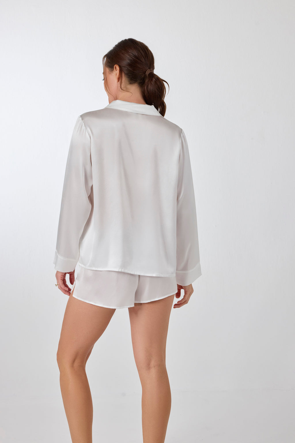 Chloe Silk Lounge Set Off White