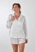 Chloe Silk Lounge Set Off White